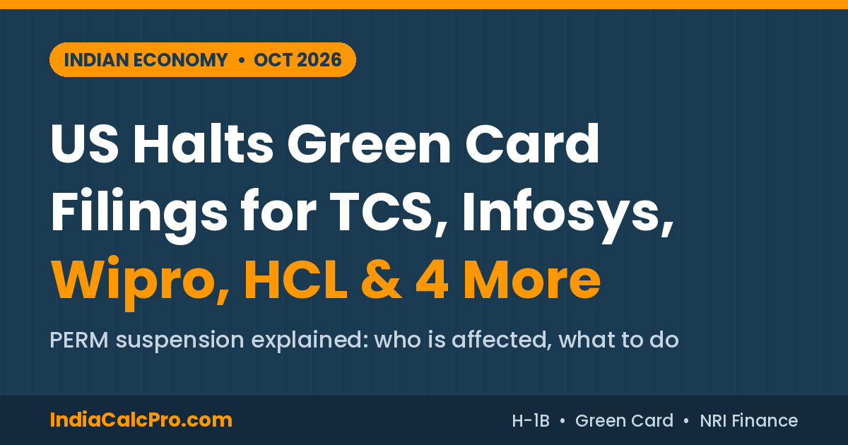 Graphic: US halts green card PERM filings for TCS, Infosys, Wipro, HCL and four more companies